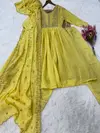 Ka 1241 Mal Chanderi With Beads Embroidery Work Kurti With Bottom Dupatta Wholesale Online